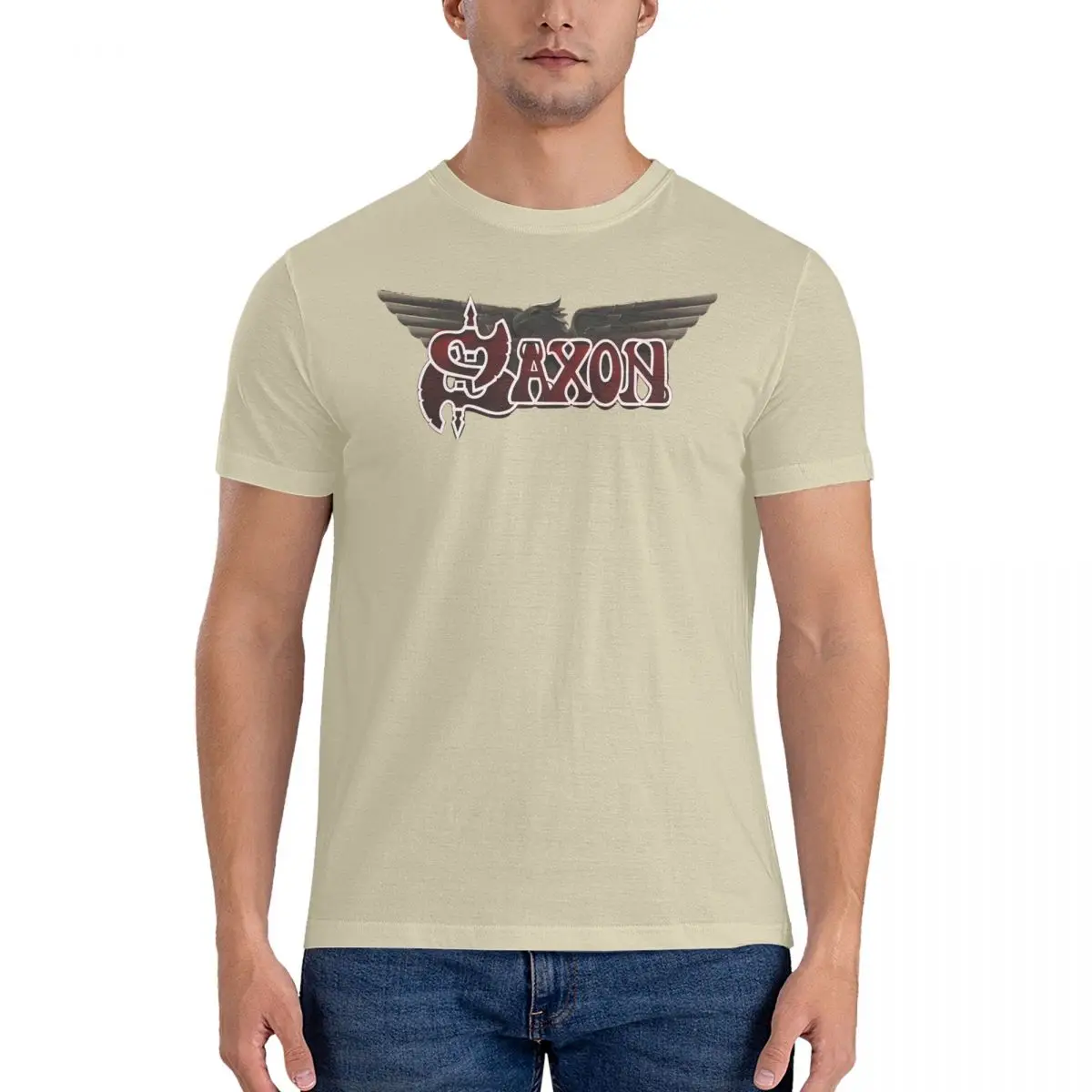 Сказочная Мужская футболка, крутая футболка с принтом Саксона, футболка с коротким рукавом и круглым вырезом, одежда из 100% хлопка 
Сказочная Мужская футболка, крутая футболка с принтом Саксона, футболка с коротким рукавом и круглым вырезом, одежда из 100% хлопка