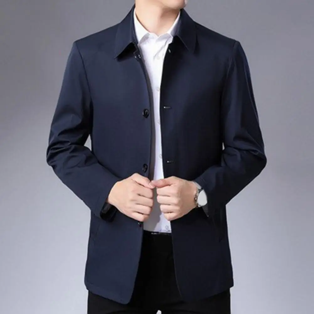 Men Business Jacket Winter Jacket Stylish Men's Single Breasted Business Classic Solid Color Coat for Spring Autumn
Men Business Jacket Winter Jacket Stylish Men's Single Breasted Business Classic Solid Color Coat for Spring Autumn
