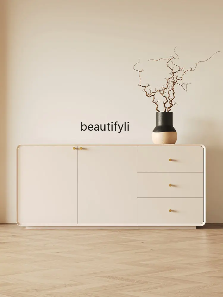 Sideboard Cabinet Solid Wood Modern Minimalist Wall Cupboard Household Bedroom Cream Paint Storage Entrance Cabinet
Sideboard Cabinet Solid Wood Modern Minimalist Wall Cupboard Household Bedroom Cream Paint Storage Entrance Cabinet
