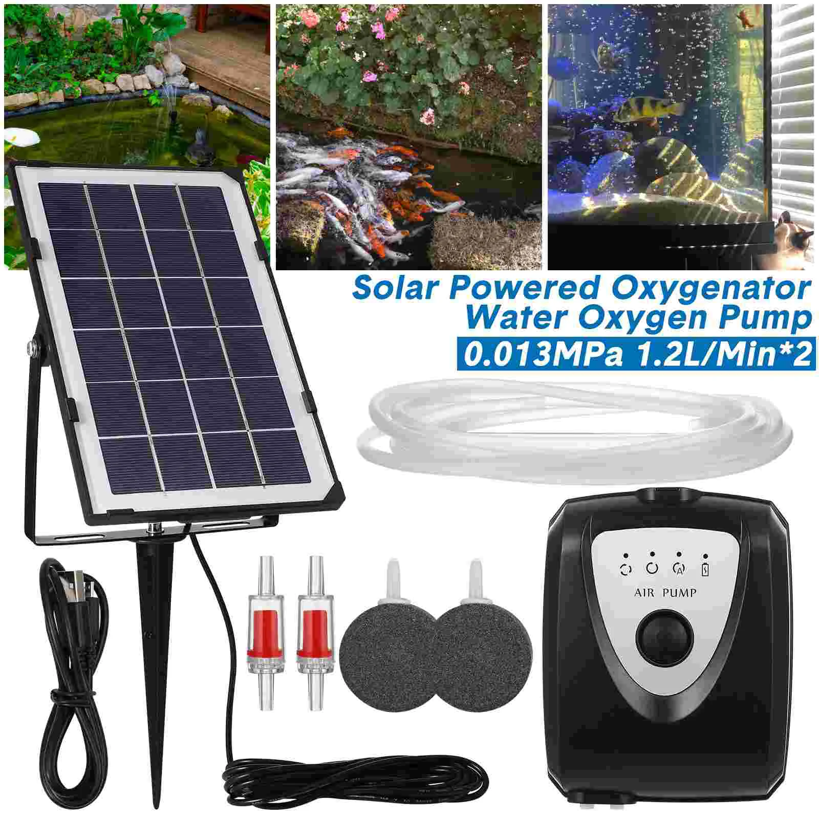 

Pump Water Pump Air Solar Set Solar Pump Aerator Set Oxygenation Equipments For Aquarium Fish Tank Garden Pond
