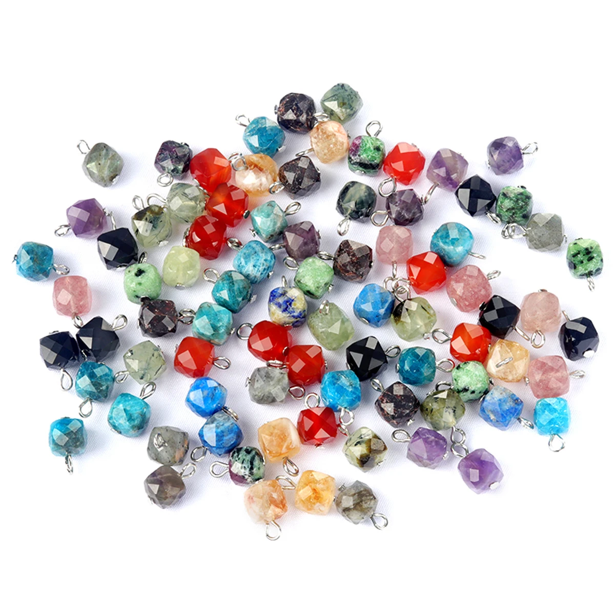 4 PCS Natural Semi-precious Stone Faceted Square Crystal Bead Pendant for DIY Jewelry Making Handmade Bracelet Earring Necklace
4 PCS Natural Semi-precious Stone Faceted Square Crystal Bead Pendant for DIY Jewelry Making Handmade Bracelet Earring Necklace