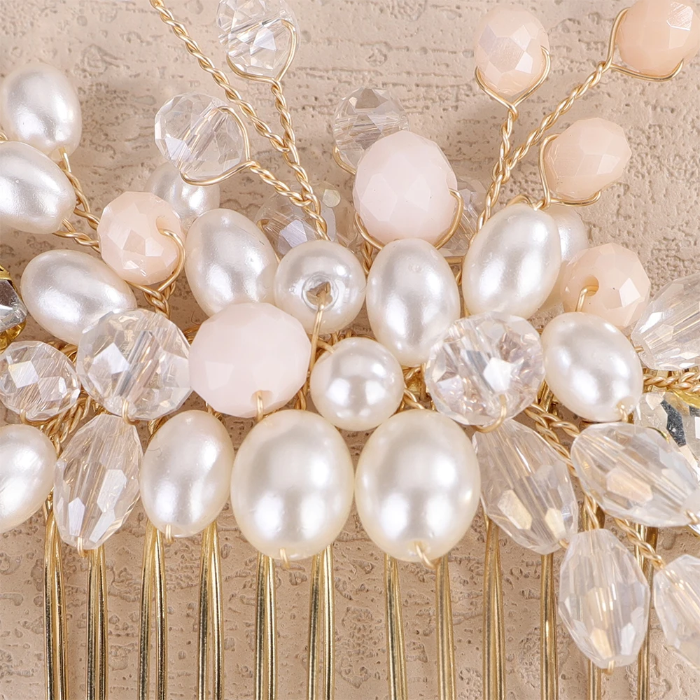Pearl Crystal Bride Hair Comb for Wedding Hair Accessories Rhinestone Bridal Side Hair Comb Party Hair Jewelry for Women Girl 10 Sebf87cc99cf5404b888acd28fc9aa05ct