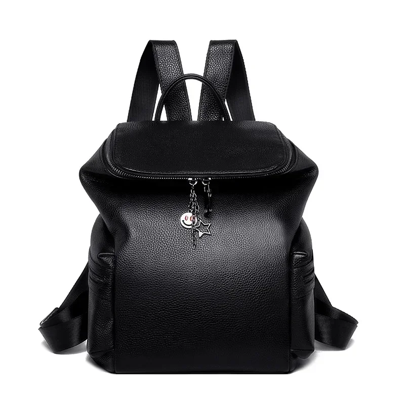 

New Fashion Alligator Cow Skin Leather Women Backpack High Quality Female Student Bag Girl Brand Casual Cowhide Travel Bags