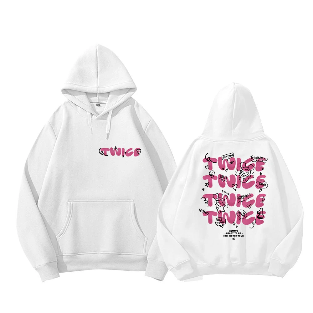KPOP TWICE Hoodies Cartoon Logo Printed Couple Hooded Sweatshirt DaHyun Mina Sana JiHyo NAYEON Concert Plush Pullovers Fans Gift
KPOP TWICE Hoodies Cartoon Logo Printed Couple Hooded Sweatshirt DaHyun Mina Sana JiHyo NAYEON Concert Plush Pullovers Fans Gift