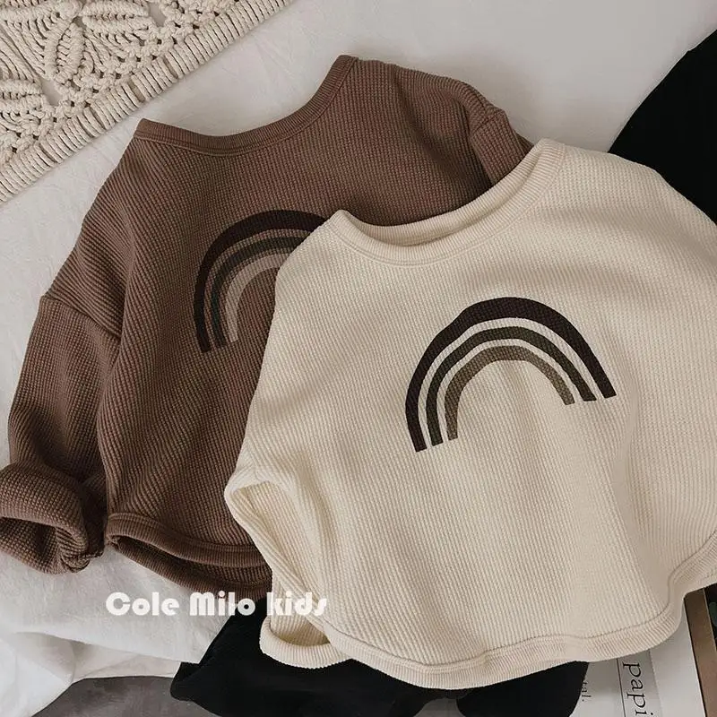 2023 Spring Autumn Long Sleeve Boys Girls Rainbow T-Shirt Korean Style Children's Tops Kids Clothes
2023 Spring Autumn Long Sleeve Boys Girls Rainbow T-Shirt Korean Style Children's Tops Kids Clothes