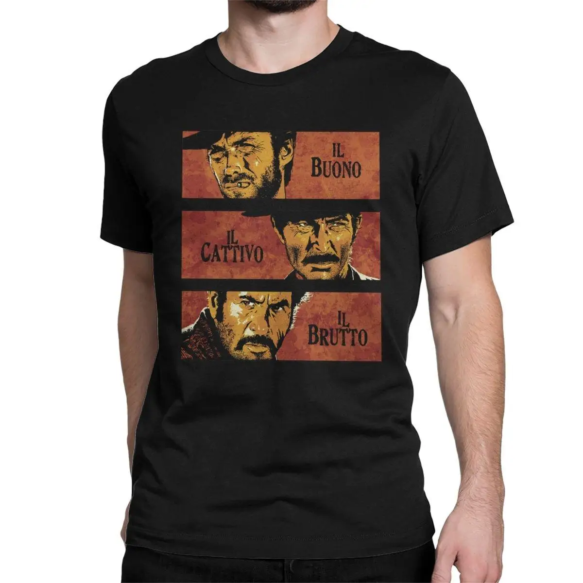 The Good The Bad And Ugly Blondie Angel Eyes Men T Shirt Cowboy Novelty Tees Short Sleeve T-Shirt Cotton Gift Idea Clothing 
The Good The Bad And Ugly Blondie Angel Eyes Men T Shirt Cowboy Novelty Tees Short Sleeve T-Shirt Cotton Gift Idea Clothing