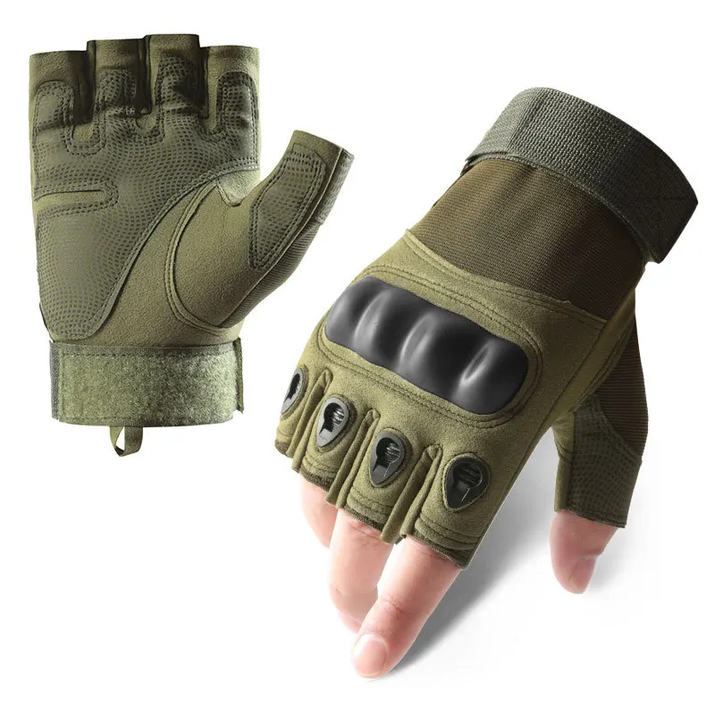 

Outdoor Tactical Army Fingerless Gloves Hard Knuckle Paintball Airsoft Hunting Combat Riding Hiking Military Half Finger Gloves