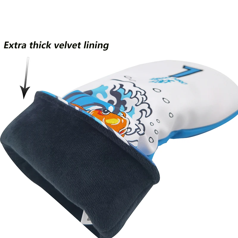 Golf Wood Cover Koi Pattern Driver Fairway Hybrid Protector Head Cover PU Leather Soft Durable Golf Club Covers Waterproof Golf Wood Cover Koi Pattern Driver Fairway Hybrid Protector Head Cover PU Leather Soft Durable Golf Club Covers Waterproof