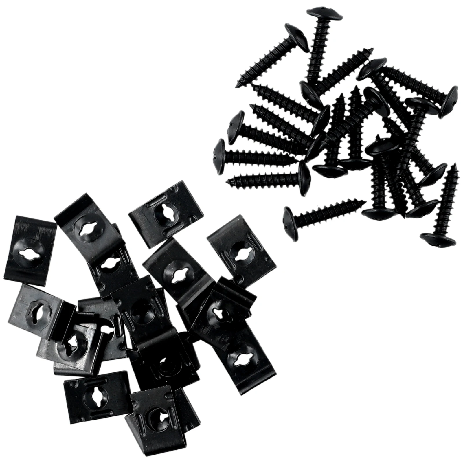 20pcs/set Metal U-type Clip With Screw Car Bumper Fender Trim Panel Fasteners Electric Vehicle Replacement Accessories
20pcs/set Metal U-type Clip With Screw Car Bumper Fender Trim Panel Fasteners Electric Vehicle Replacement Accessories