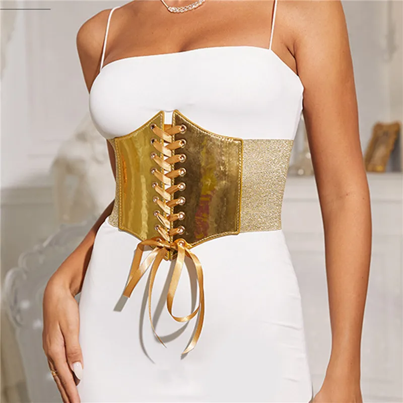 

Corset Wide Belts PU Leather Slimming Body Waistband For Women Elastic Waist Belts Cinto Sobretudo Feminin Ceinture Femme Fajas