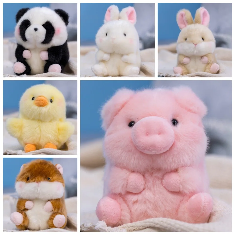 

Soft Rabbit Panda Doll Pendant Pig Plush Panda Plush Keychain Cute Chicken Rabbit Doll Plush Keyring Schoolbag Ornaments