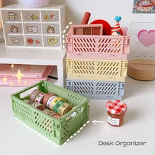 New Mini DIY Folding Plastic Desktop Stationery Organizer Storage Box Large Capacity Creative School Office Desk Storage Basket
New Mini DIY Folding Plastic Desktop Stationery Organizer Storage Box Large Capacity Creative School Office Desk Storage Basket