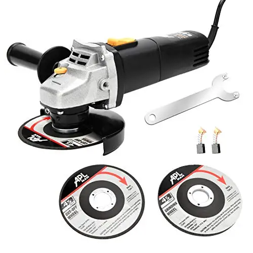 APLMAN Angle Grinder Tool ,6Amp Motor Driver, Metal Grinder 4-1/2 inch 10500RPM For Fast Stock Adjustable Side Handle
APLMAN Angle Grinder Tool ,6Amp Motor Driver, Metal Grinder 4-1/2 inch 10500RPM For Fast Stock Adjustable Side Handle