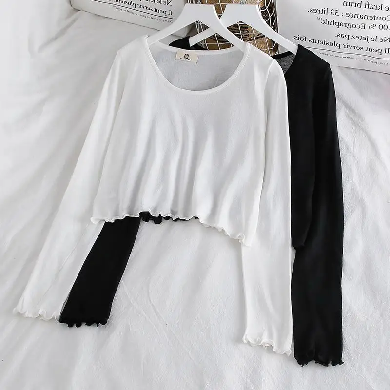 Women Thin Knitting Shirt Pullover Round Neck Long Sleeve All-matched Solid Color Blouse Casual Female Sun Protection Clothing
Women Thin Knitting Shirt Pullover Round Neck Long Sleeve All-matched Solid Color Blouse Casual Female Sun Protection Clothing