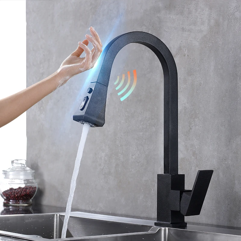 Pull Out Sensor Kitchen Faucet Brushed Nickel Sensitive Touch sensor tap automatic sensor water Faucet
Pull Out Sensor Kitchen Faucet Brushed Nickel Sensitive Touch sensor tap automatic sensor water Faucet