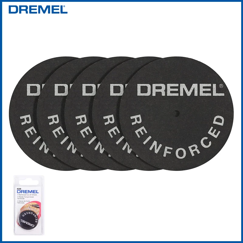 

Режущие диски Dremel 426, усиленные стекловолокном, диаметр 32 мм, 5 шт, набор режущих дисков для вращающегося инструмента, режущий канавок, обрезка