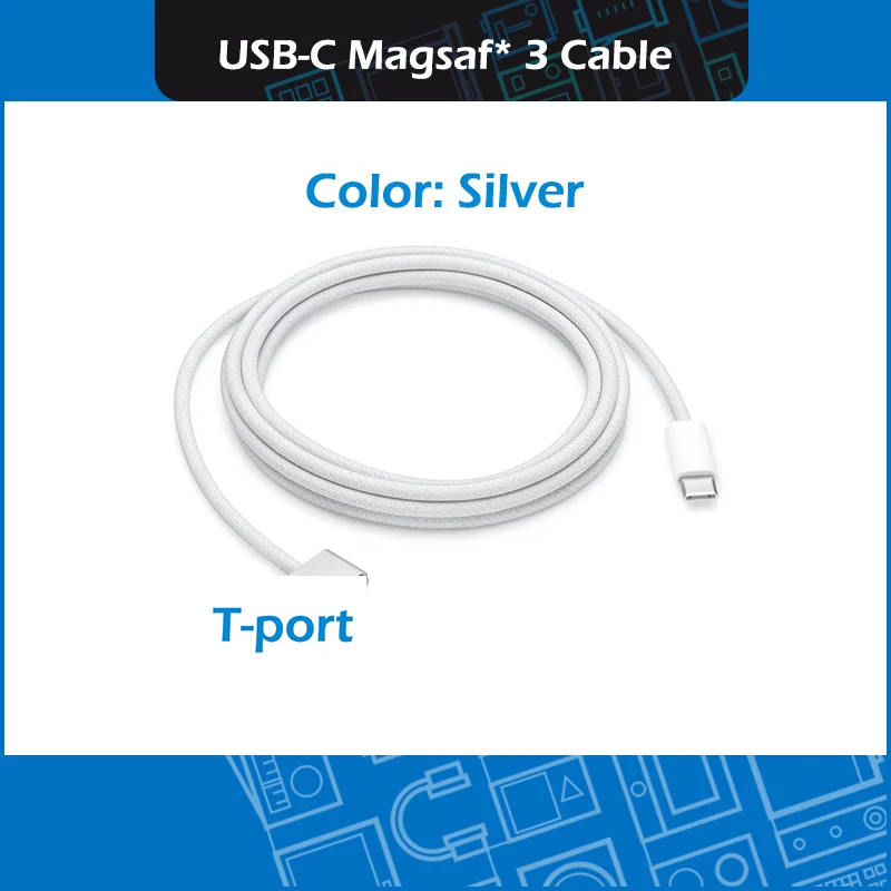 Original Laptop Charger Cord Power Adapter Cable USB C MagSaf 3 Cable For Macbook Pro 14" 16" A2442 A2485 Charge Cable
Original Laptop Charger Cord Power Adapter Cable USB C MagSaf 3 Cable For Macbook Pro 14" 16" A2442 A2485 Charge Cable