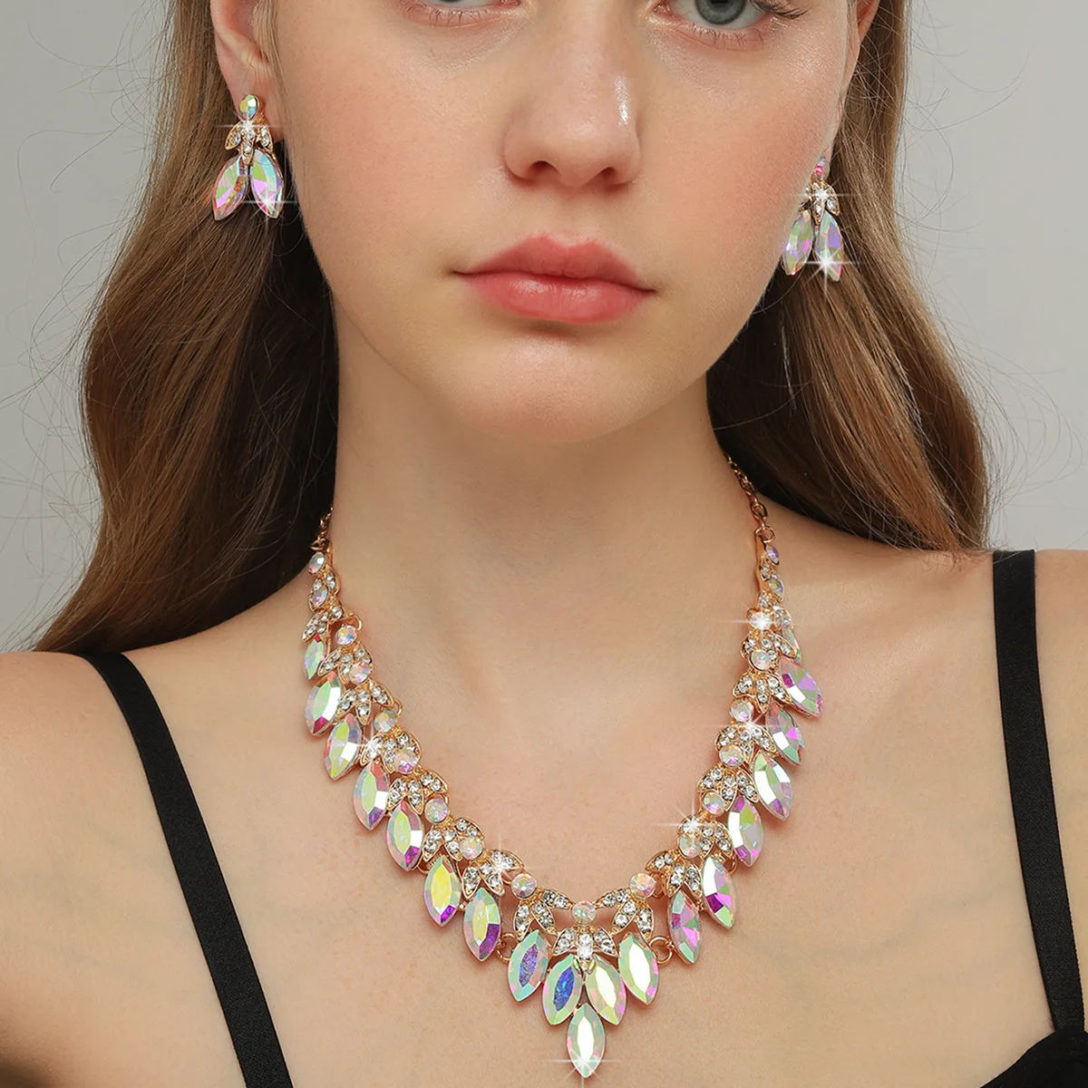 3 PCS Women's Metal Jewelry Set Adjustable Necklace Earrings Set Girls Day Jewelry Wedding Party Jewelry 2 Mallzona Sec0a7463bd874db6a1abad85f4b0e11fi 3 PCS Women's Metal Jewelry Set Adjustable Necklace Earrings Set Girls Day Jewelry Wedding Party Jewelry Mallzona