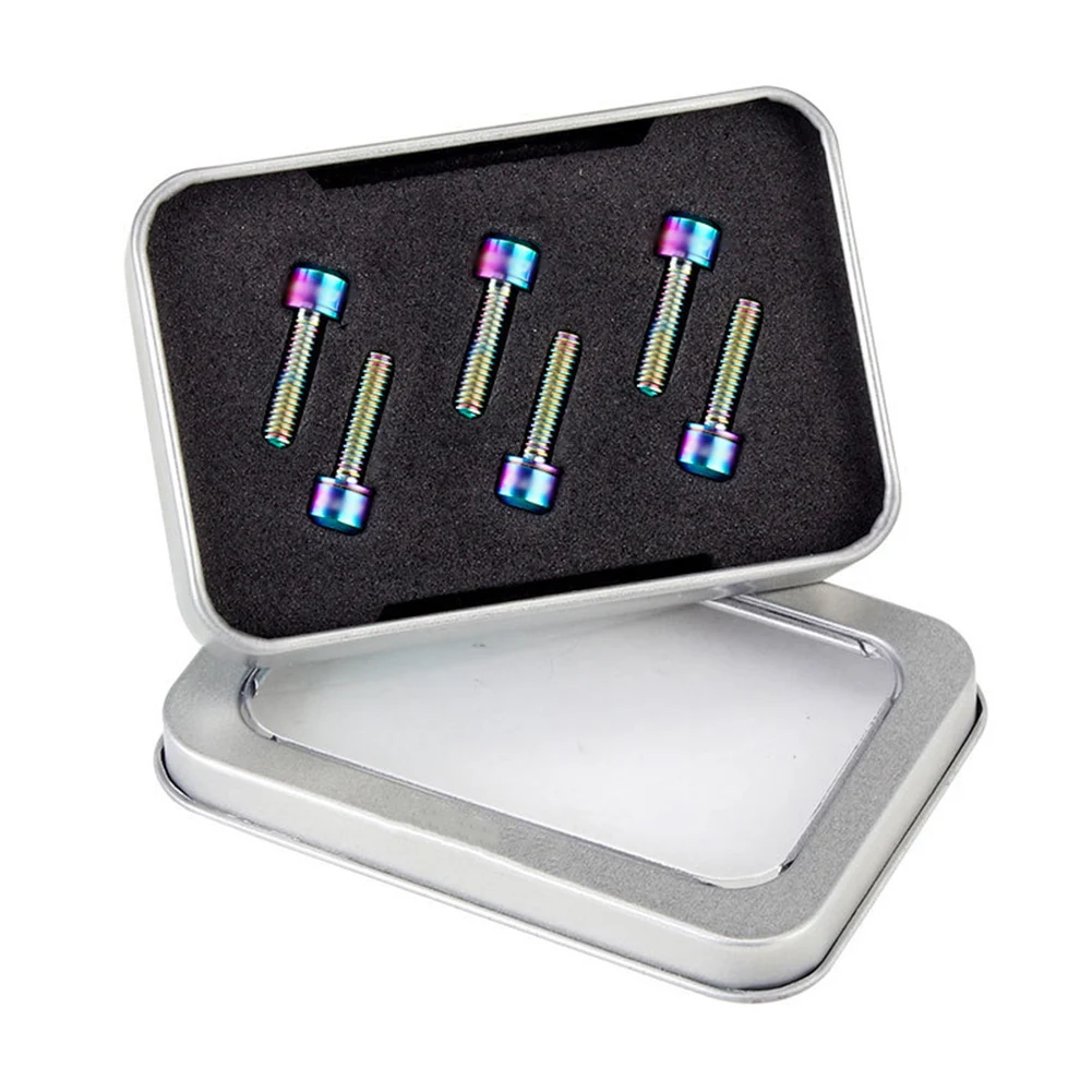 6pcs Bike Handlebar Stem Bolts Screws Bicycle Titanium Alloy M5x18/20mm Stem Screw With WashersCyclingAccessories
6pcs Bike Handlebar Stem Bolts Screws Bicycle Titanium Alloy M5x18/20mm Stem Screw With WashersCyclingAccessories