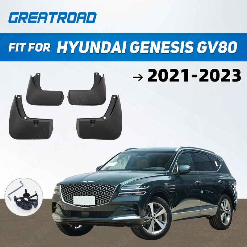 

Car Mud Flaps For Hyundai Genesis GV80 2021 2022-2023 Mudflaps Splash Guards Mud Flap Mudguards