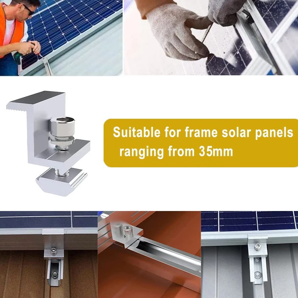 12Pcs Solar Module Holder End Clamp 30/35 Mm Solar Panel Edge Clamp Brackets Solar System Accessories Solar Panel Mounting Brack
12Pcs Solar Module Holder End Clamp 30/35 Mm Solar Panel Edge Clamp Brackets Solar System Accessories Solar Panel Mounting Brack