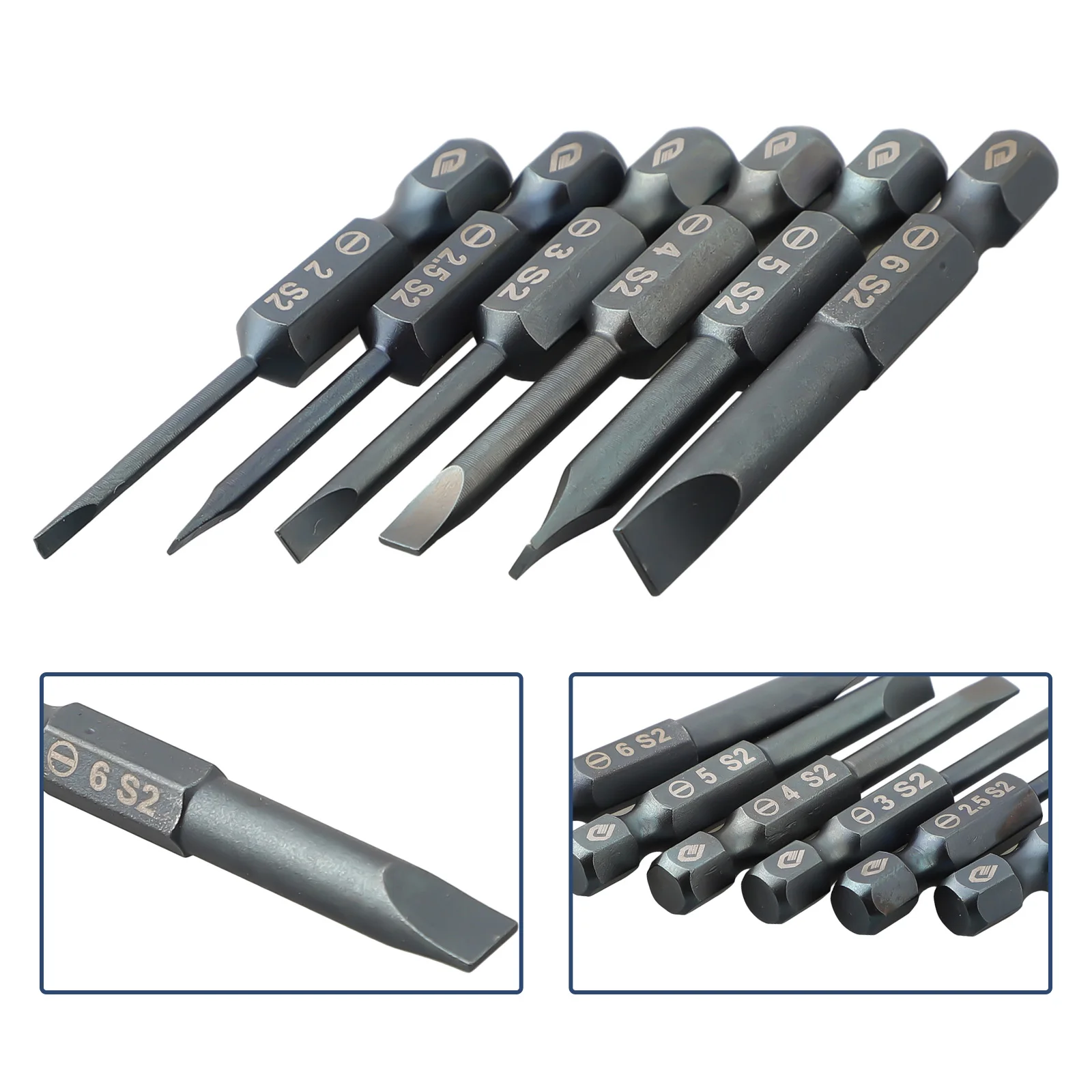 1pc 50mm Slotted Screwdriver Bit Magnetic Flat Head SL2.0 SL2.5 SL3.0 SL4.0 SL5.0 SL6.0 1/4 Inch Hex Shank Screw Drivers Bits
1pc 50mm Slotted Screwdriver Bit Magnetic Flat Head SL2.0 SL2.5 SL3.0 SL4.0 SL5.0 SL6.0 1/4 Inch Hex Shank Screw Drivers Bits