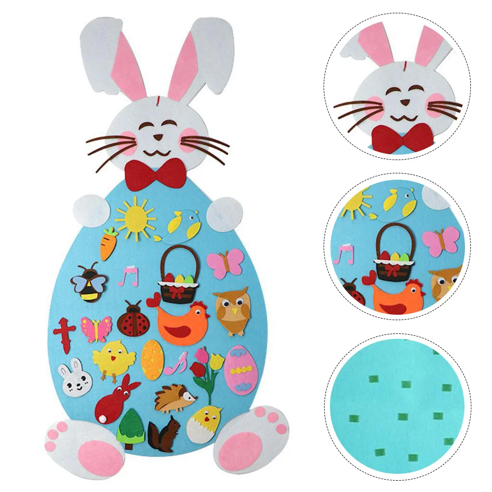 DIY Craft Easter Bunny Decoration Felt Bunny Rabbit Felt Easter Egg Felt Pendant Detachable Rabbit Hanging Ornament
DIY Craft Easter Bunny Decoration Felt Bunny Rabbit Felt Easter Egg Felt Pendant Detachable Rabbit Hanging Ornament