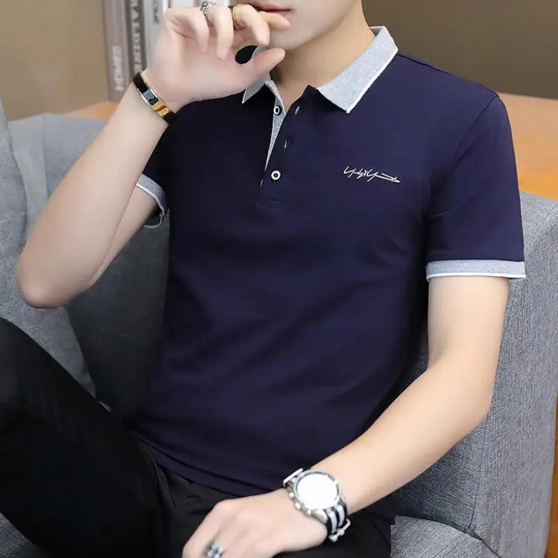 M--4XL Mens Polo Shirts Summer Short Sleeve Turn-down Collar Letter Slim Casual Thin Business Male Tops Tees Clothes Hw48
M--4XL Mens Polo Shirts Summer Short Sleeve Turn-down Collar Letter Slim Casual Thin Business Male Tops Tees Clothes Hw48