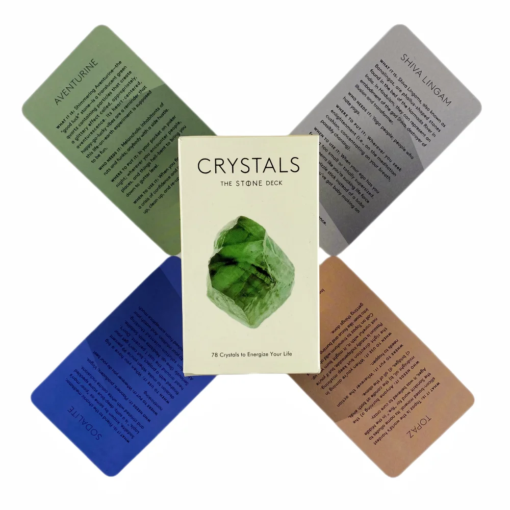 Crystals The Stone Tarot Cards A 78 Deck Oracle English Visions Divination Edition Borad Playing Games
Crystals The Stone Tarot Cards A 78 Deck Oracle English Visions Divination Edition Borad Playing Games
