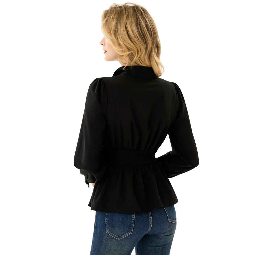 GK OL Women's Bow Tie Shirt Formal Business Shirt Elegant Work Puff Long Sleeve Shirt Women's Waist Slim Fit Top
GK OL Women's Bow Tie Shirt Formal Business Shirt Elegant Work Puff Long Sleeve Shirt Women's Waist Slim Fit Top