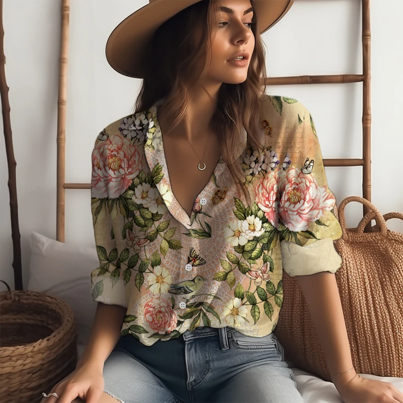 Temperament Office Casual Shirt 3D Printed Shirt Spring Autumn Loose Casual Long Sleeved Shirt Women's Comfortable Soft Shirt
Temperament Office Casual Shirt 3D Printed Shirt Spring Autumn Loose Casual Long Sleeved Shirt Women's Comfortable Soft Shirt