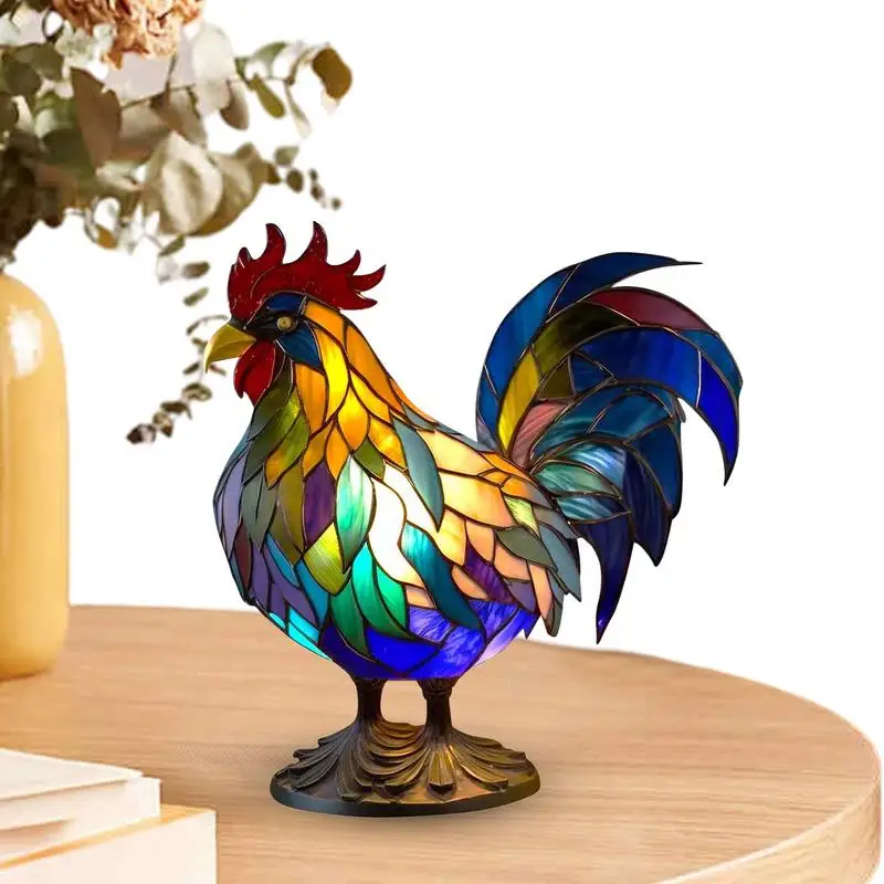 Stained Glass Table Lamp Rooster Stained Glass Resin Night Light Animal Sculpture Home Decoration Retro Gifts For Bedroom
Stained Glass Table Lamp Rooster Stained Glass Resin Night Light Animal Sculpture Home Decoration Retro Gifts For Bedroom