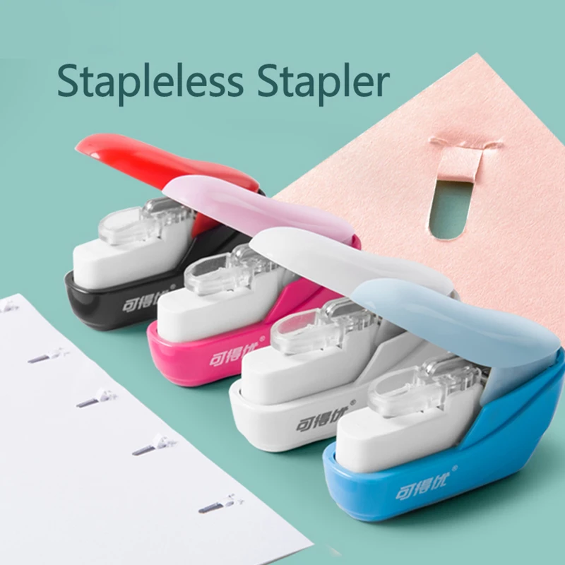 Book Paper Stapling Mini Portable Stapleless Stapler School Office Supplies 
Book Paper Stapling Mini Portable Stapleless Stapler School Office Supplies