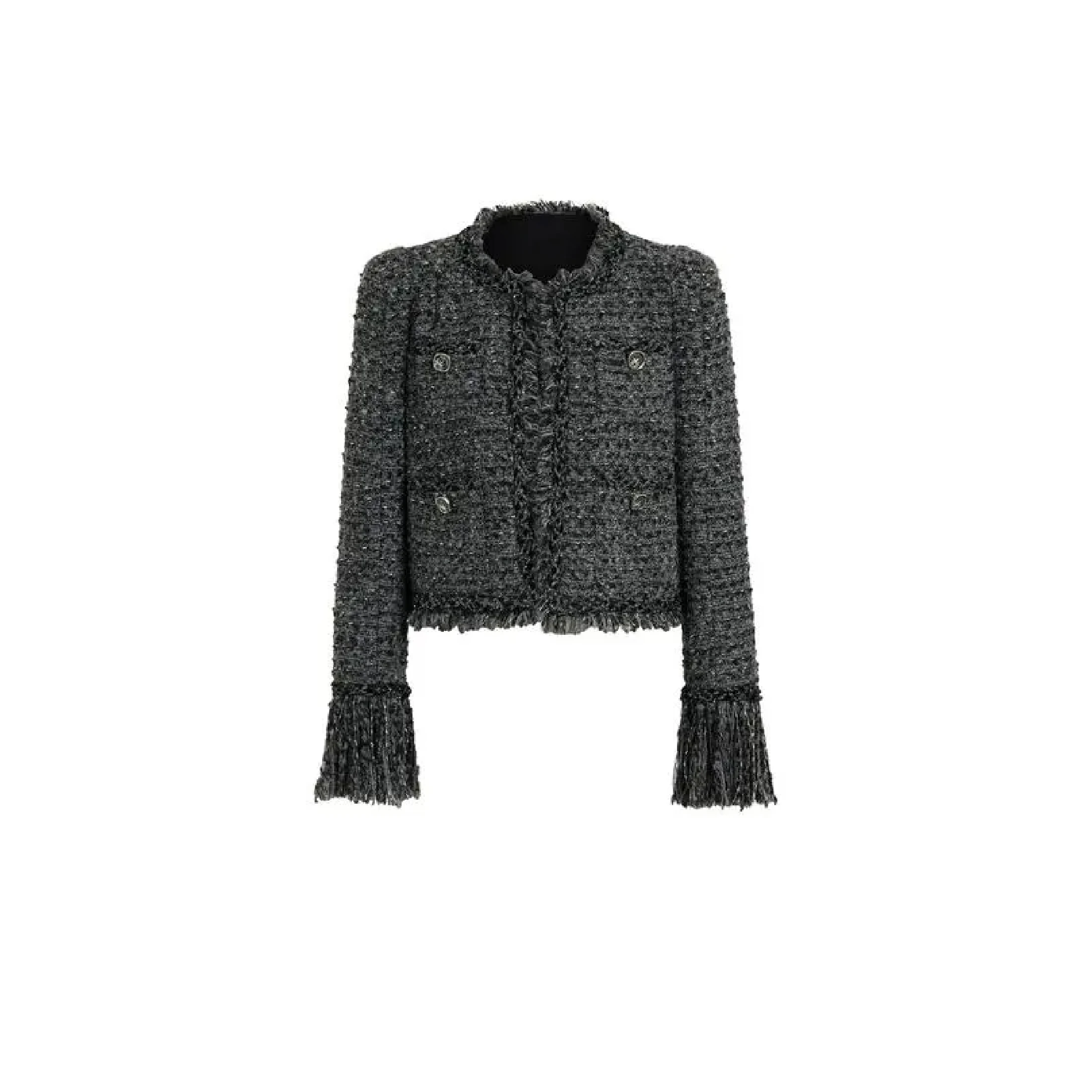 

L NIGO Wool Mohair Cardigan Women's Spring and Autumn Raw Edge Long Sleeve Wool Knit Sweater Jacket #nigo98548