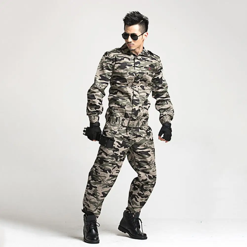 2Pcs/Set Popular Cargo Coat Pants Lapel Ankle Length Cargo Overalls Dirt-resistant Camouflage Print Men Overalls Suit
2Pcs/Set Popular Cargo Coat Pants Lapel Ankle Length Cargo Overalls Dirt-resistant Camouflage Print Men Overalls Suit