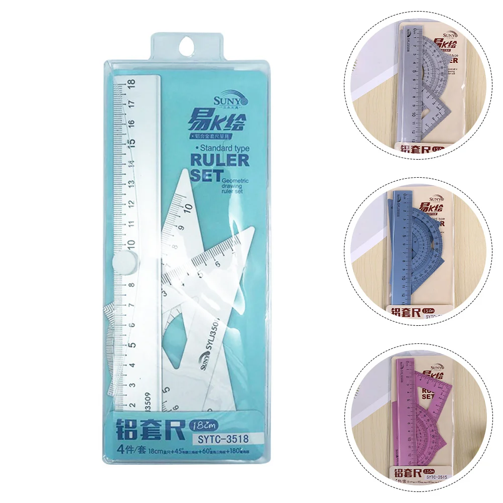 Student Ruler Set Geometry Protractor Wear-resistant Triangle Portable Multi-function School Triangular Students Accessory
Student Ruler Set Geometry Protractor Wear-resistant Triangle Portable Multi-function School Triangular Students Accessory