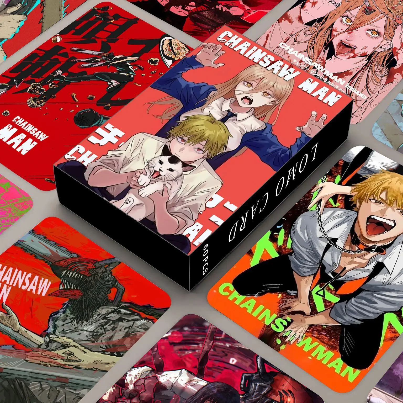 1pack/60pcs Chainsaw Man Lomo Cards Double-sided Anime Card Game With Postcards Box Photo Card For Collection Decoration Gift
1pack/60pcs Chainsaw Man Lomo Cards Double-sided Anime Card Game With Postcards Box Photo Card For Collection Decoration Gift