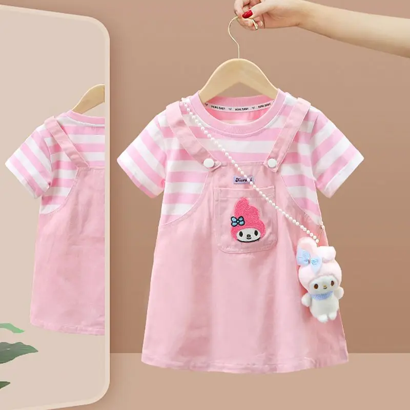 Милая юбка с аниме мой Мелоди, кавайная принцесса Sanrio с коротким рукавом, летнее милое платье, модная одежда, детские подарки
Милая юбка с аниме мой Мелоди, кавайная принцесса Sanrio с коротким рукавом, летнее милое платье, модная одежда, детские подарки