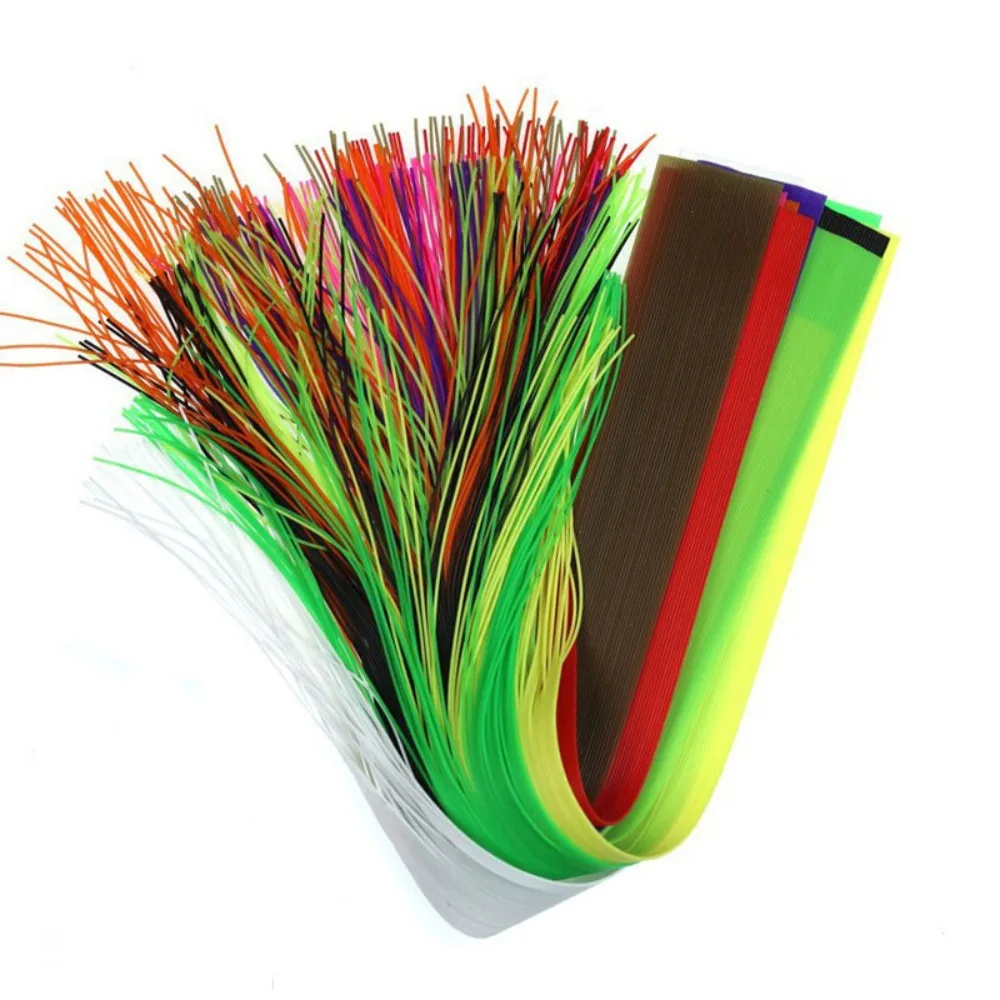 

40 Strands/Pack 30CM Lure Skirts Material Soft Stretchable String Rubber Leg Natural Look Durable Making Jig Lure Skirts