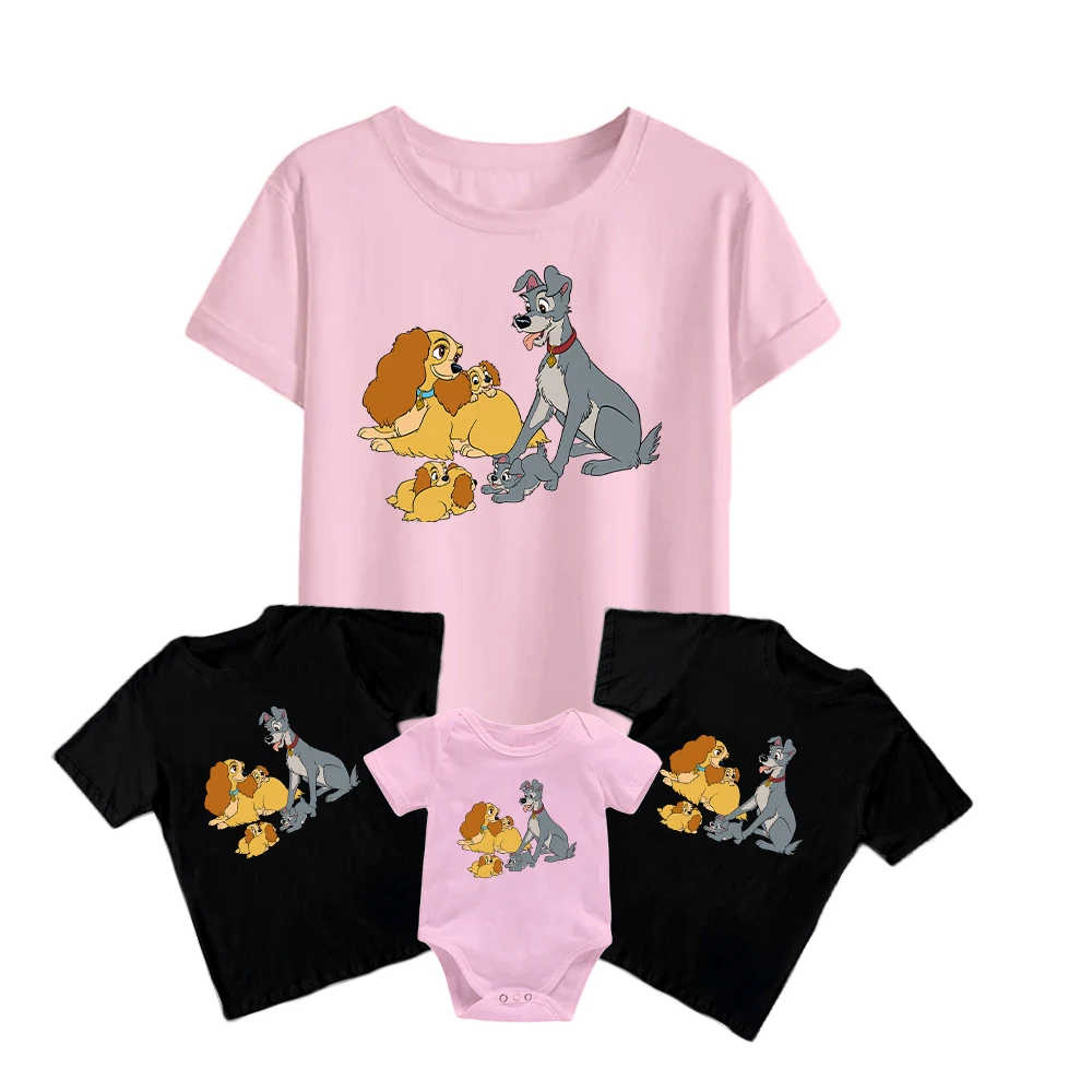 Disney Lady and The Tramp Casual Family Matching T-Shirt Sweet Kids Short Sleeve Unisex Adult New Baby Romper
Disney Lady and The Tramp Casual Family Matching T-Shirt Sweet Kids Short Sleeve Unisex Adult New Baby Romper