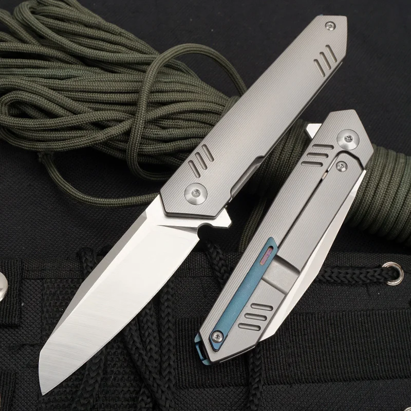 

HWZBBEN J128 EDC Titanium Handle M390 Blade Outdoor Hunting Survival Folding Pocket Knife