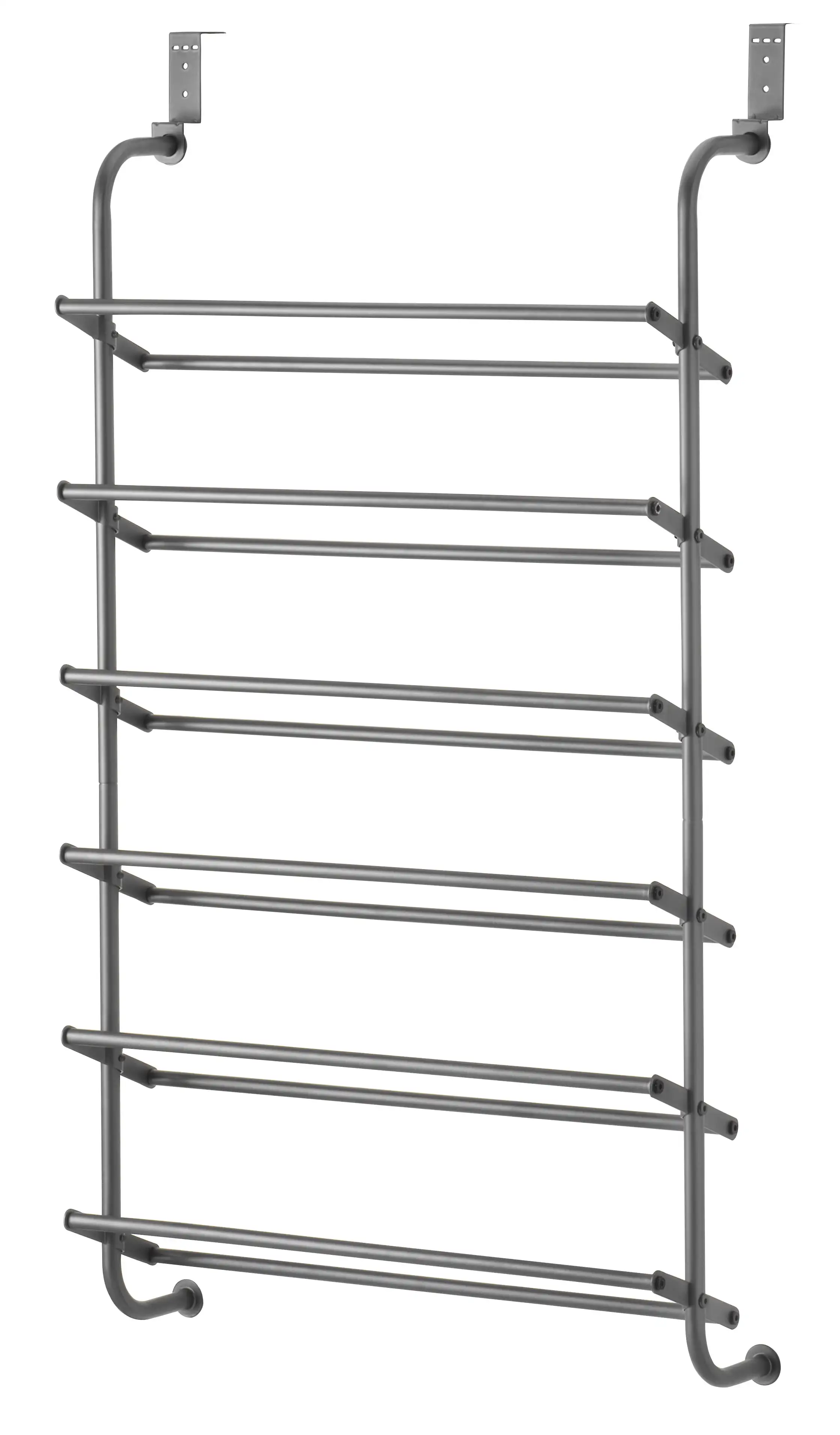 

Whitmor 6-Tier Durable 18 Pair Shoe Rack, Metal, Gray