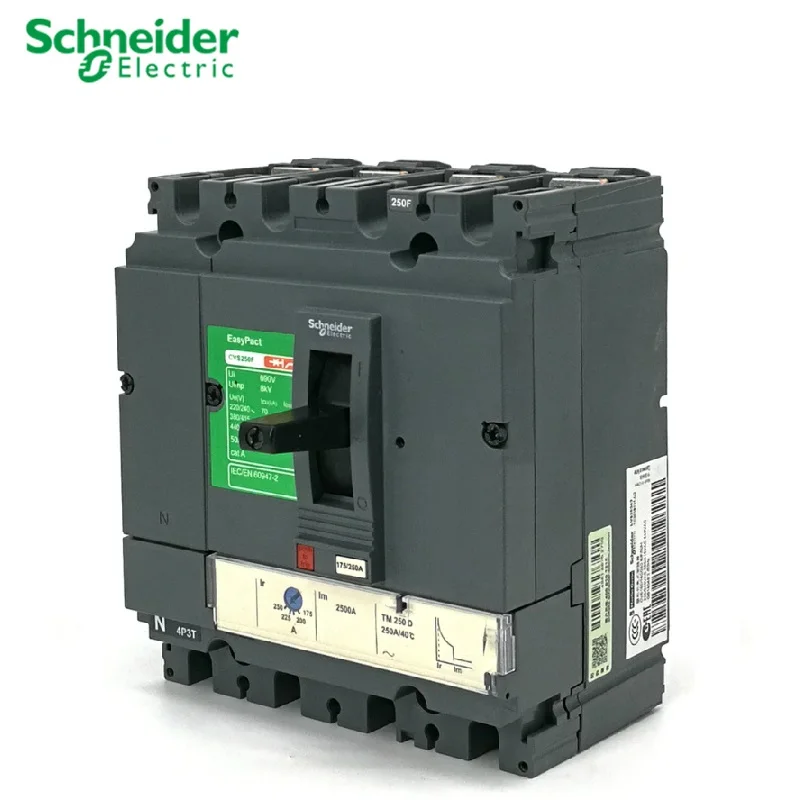 

Schneider electric литая-флейта автоматический выключатель MCCB CVS250N 4P TMD200A 250A 50KA rms