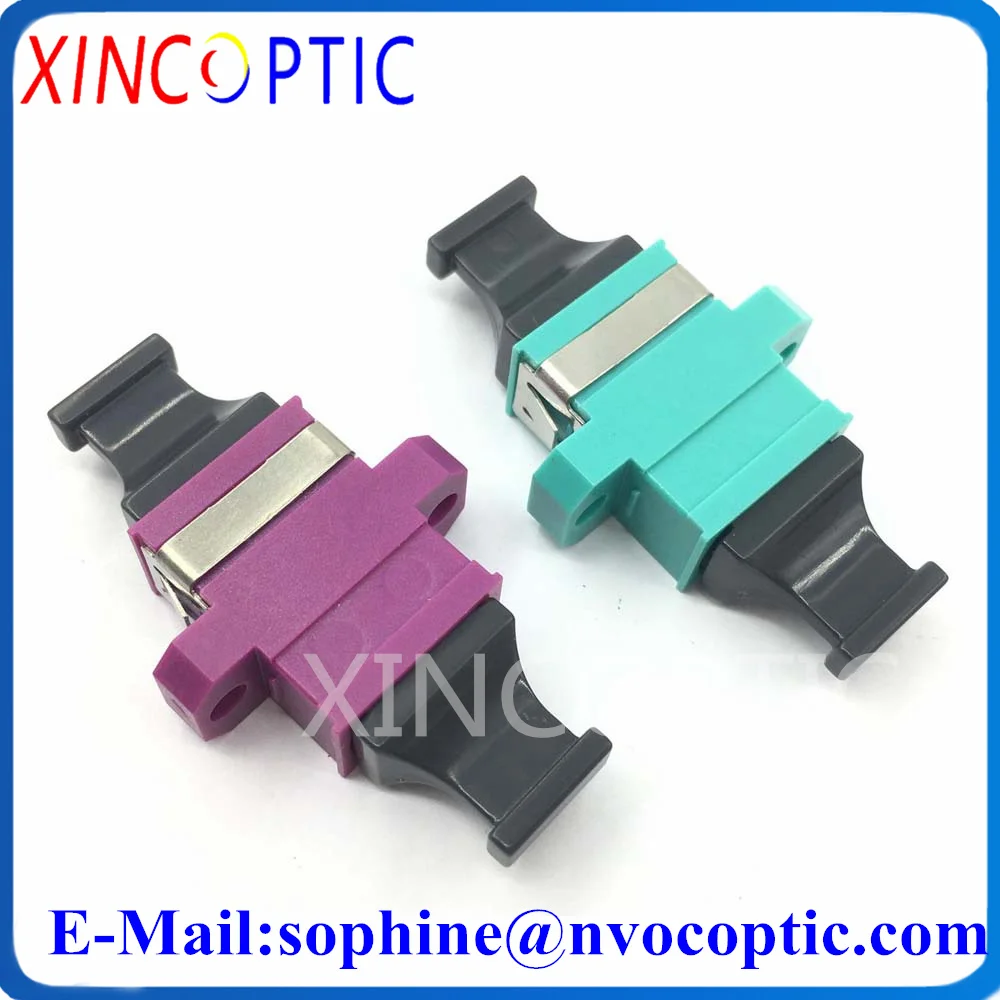 

MPO/MTP SM Fiber Optic Adapter Key UP to Down with Flange 12Cores Pink Purple Aqua Fibre Optical Adaptor Coupler Connector