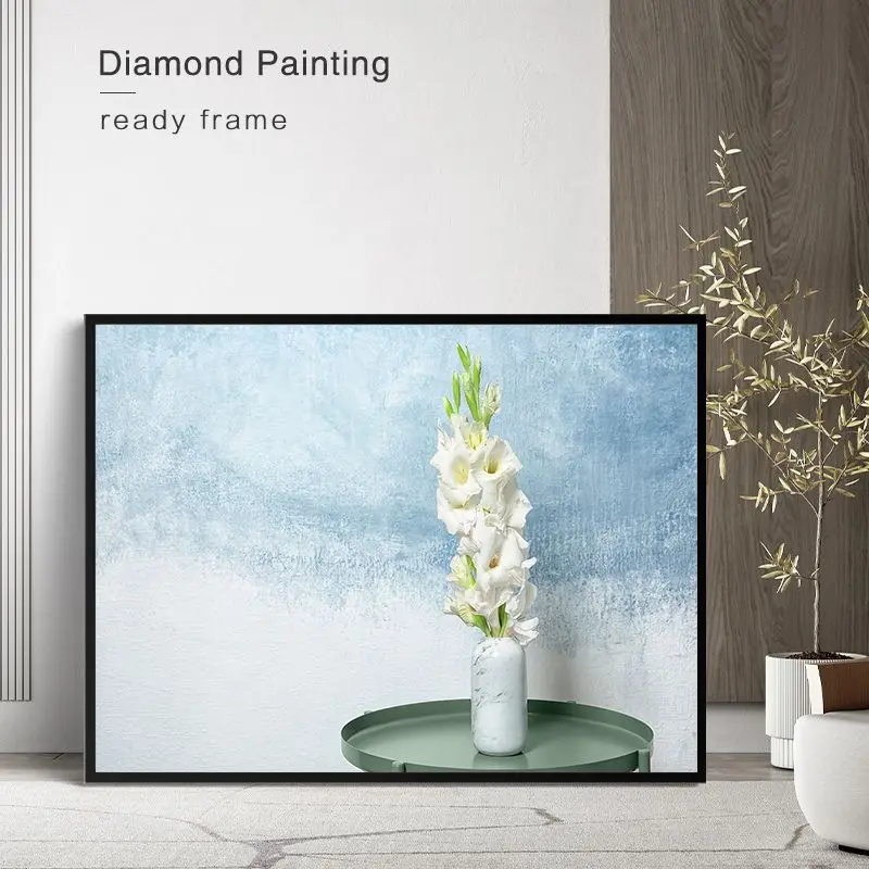 CHENISTORY Diamond Embroidery Cross Stitch White Flower 5d Diamond Painting With Frame Mosaic Rhinestone Wall Art Home Decor
CHENISTORY Diamond Embroidery Cross Stitch White Flower 5d Diamond Painting With Frame Mosaic Rhinestone Wall Art Home Decor