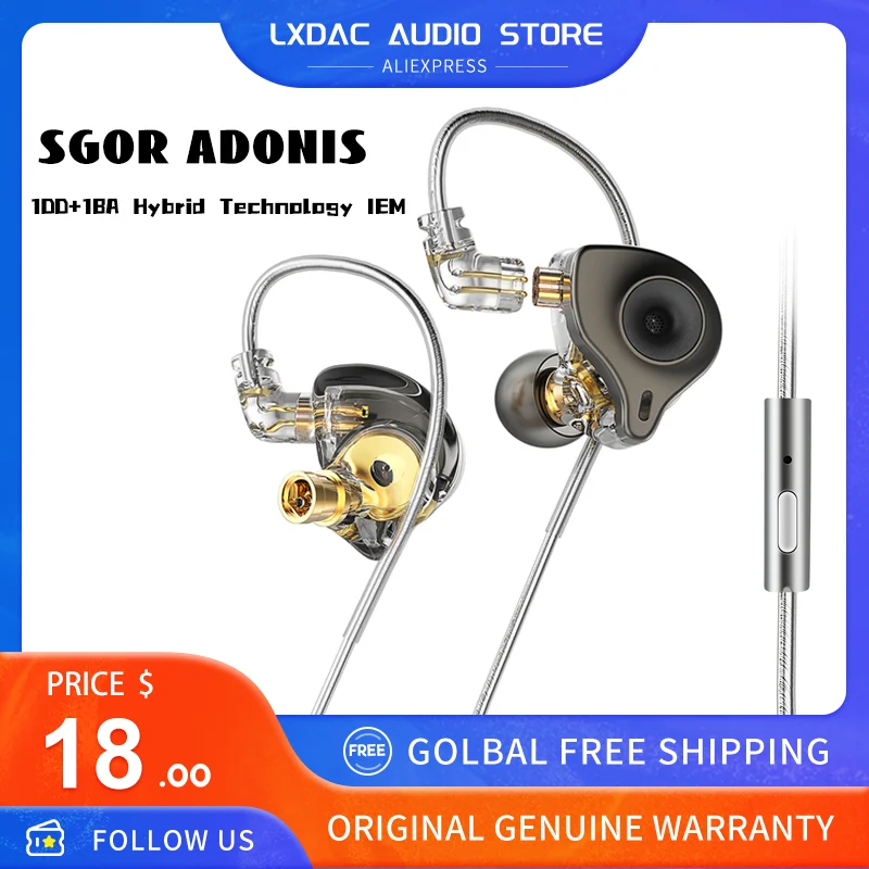 Гибридные наушники-вкладыши SGOR Adonis 1DD + 1BA, Hi-Fi наушники с супербасами, высококачественный звук, музыкальные наушники VENUS
Гибридные наушники-вкладыши SGOR Adonis 1DD + 1BA, Hi-Fi наушники с супербасами, высококачественный звук, музыкальные наушники VENUS