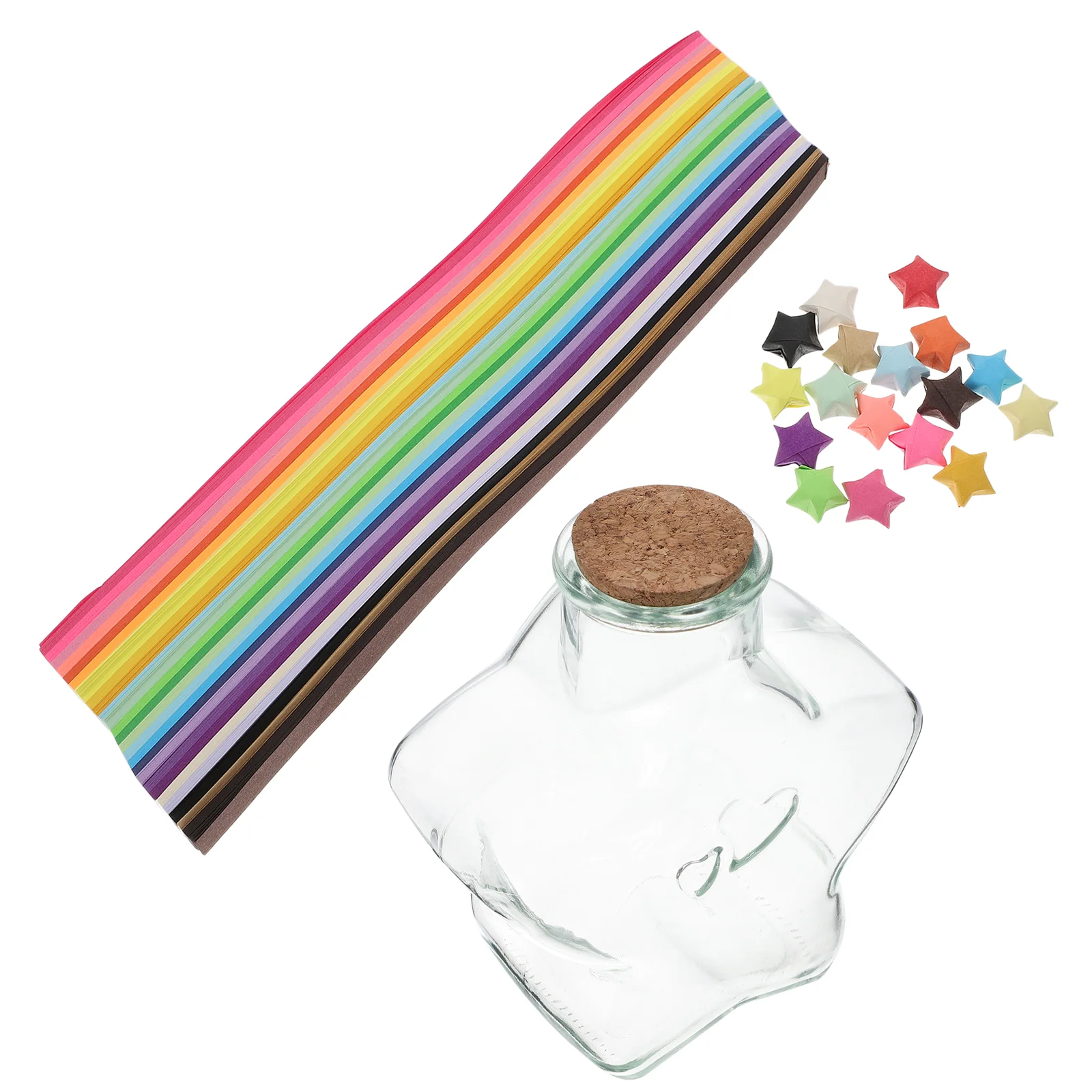 Lucky Star Origami Paper Cork Stoppers Glass Bottles Origami Star Paper Strips Glass Wishing Bottle Clear Jar Mini Bottle
Lucky Star Origami Paper Cork Stoppers Glass Bottles Origami Star Paper Strips Glass Wishing Bottle Clear Jar Mini Bottle