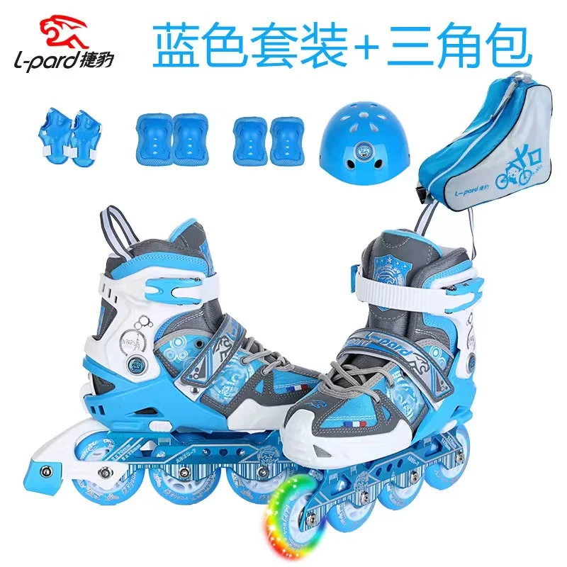 

Роликовые коньки для начинающих, обувь с регулируемым размером, подарок для детей, тренировочная Однорядная Защитная Экипировка с 4 колесами