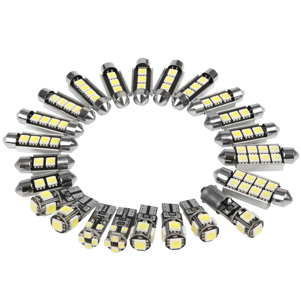 23 Pcs LED Bulb 6000K White T10 5050 1206 W5W Canbus LED Bulbs Car Truck Interior Dome Map Reading Lights LED Replacement
23 Pcs LED Bulb 6000K White T10 5050 1206 W5W Canbus LED Bulbs Car Truck Interior Dome Map Reading Lights LED Replacement