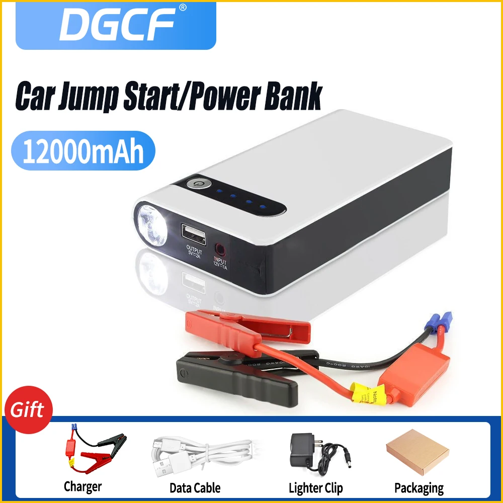 

12V 600A Car Jump Starter Power Bank 12Ah Emergency Car Booster Quick Start Device Petrol Diesel Car Booster with LED Flashlight